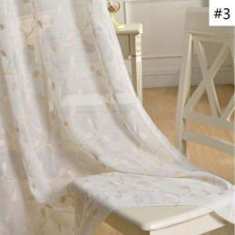 Landelijk Gordijn Op Maat Gemaakt, Ademend, Bladborduurwerk, Woonkamer