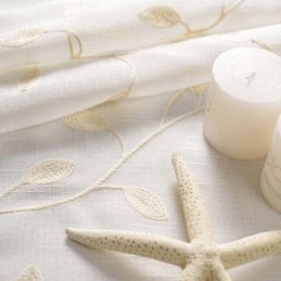 Landelijk Gordijn Op Maat Gemaakt, Ademend, Bladborduurwerk, Woonkamer