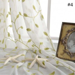 Landelijk Gordijn Op Maat Gemaakt, Ademend, Bladborduurwerk, Woonkamer