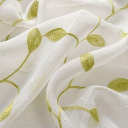 Landelijk Gordijn Op Maat Gemaakt, Ademend, Bladborduurwerk, Woonkamer