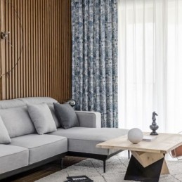 Gordijn Van Katoen En Linnen In Landelijke Stijl, Op Maat Gemaakt, Semi-Verduisterend, Bedrukt, Slaapkamer, Erker