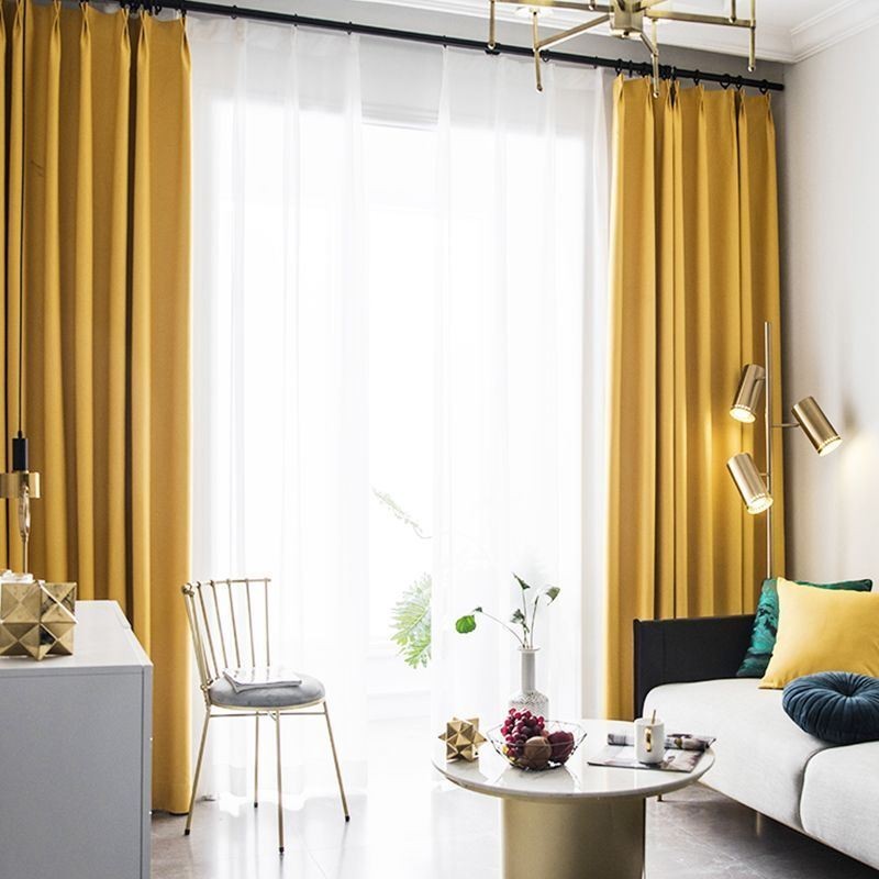 Modern Verduisteringsgordijn Op Maat Gemaakt, Effen Linnen Gordijn Voor Woonkamer/Slaapkamer