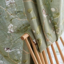 Verduisteringsgordijn Van Katoen En Linnen, Op Maat Gemaakt, Amerikaans Bedrukt, Ademend Raampaneel Voor De Slaapkamer