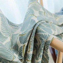 Modern Max Verduisteringsgordijn Op Maat Gemaakt Gordijn Groen Blad Bedrukt Slaapkamer