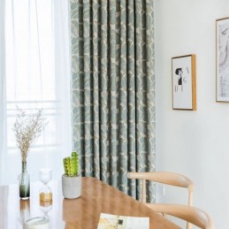 Modern Max Verduisteringsgordijn Op Maat Gemaakt Gordijn Groen Blad Bedrukt Slaapkamer