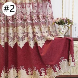 Chenille Gordijn Op Maat Gemaakt Gordijn Borduurwerk Bloem Raamdecoratie