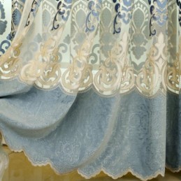 Gordijnen In Europese Stijl, Op Maat Gemaakt, Eenvoudig Geborduurd, Voor Woonkamer En Slaapkamer.