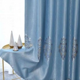 Europees Jacquard Gordijn Op Maat Gemaakt Gordijn Modern Op Maat Gemaakt Verduisterend Gordijn Voor Woonkamer