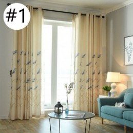 Verduisteringsgordijn In Pastorale Stijl Met Rietprint, Op Maat Gemaakt Voor Woonkamer/Slaapkamer