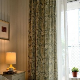 Amerikaanse Vintage Gordijn Op Maat Gemaakt Gordijn Prachtige Totem Print Woonkamer