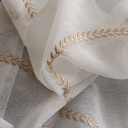 Modern Ademend Transparant Gordijn Op Maat Gemaakt Gordijn 8-Vormig Borduurwerk Woonkamer