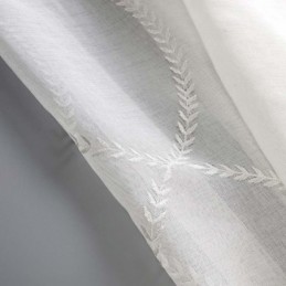 Modern Ademend Transparant Gordijn Op Maat Gemaakt Gordijn 8-Vormig Borduurwerk Woonkamer