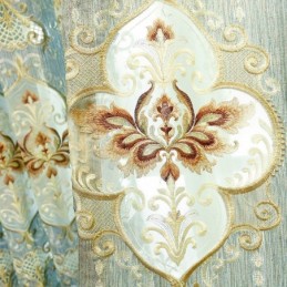 Chenillegordijn Op Maat Gemaakt Gordijn In Europese Stijl Met Borduurwerk En Bloemen Voor Raamdecoratie