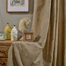 Retro Semi-Verduisteringsgordijn Op Maat Gemaakt Gordijn Precisie Jacquard Woonkamer