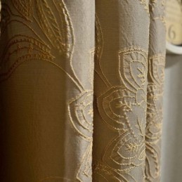 Retro Semi-Verduisteringsgordijn Op Maat Gemaakt Gordijn Precisie Jacquard Woonkamer