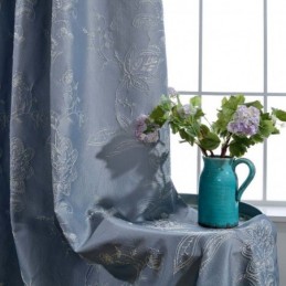 Retro Semi-Verduisteringsgordijn Op Maat Gemaakt Gordijn Precisie Jacquard Woonkamer