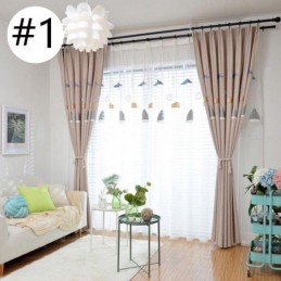 Hoogwaardig Geborduurd Kroonluchtergordijn Op Maat Gemaakt Voor De Woonkamer