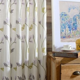 Nordic Witte Semi-Verduisterende Gordijnen Vlinderbloem Gordijn Op Maat Gemaakt Gordijn Drape Voor Woonkamer