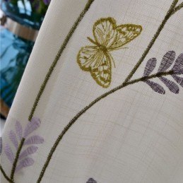 Nordic Witte Semi-Verduisterende Gordijnen Vlinderbloem Gordijn Op Maat Gemaakt Gordijn Drape Voor Woonkamer