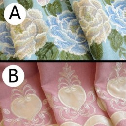 Gordijnen Op Maat Gemaakt Europees Gordijn Met Bloemenborduurwerk