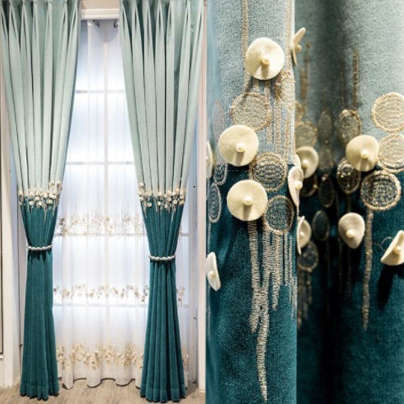 Verduisteringsgordijn Op Maat Gordijn Nordic Bloemen Borduurwerk Decoratief