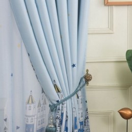 Nieuwe Kasteel Bedrukte Gordijnen Europese Raamgordijnen Voor Woonkamer/Slaapkamer