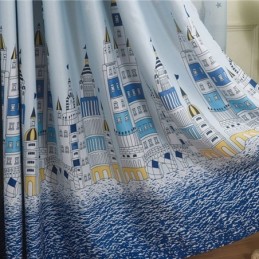 Nieuwe Kasteel Bedrukte Gordijnen Europese Raamgordijnen Voor Woonkamer/Slaapkamer