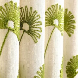 Modern Gordijn Op Maat Gemaakt Gordijn Katoen Linnen Verse Blad Borduurwerk