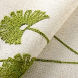 Modern Gordijn Op Maat Gemaakt Gordijn Katoen Linnen Verse Blad Borduurwerk