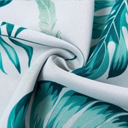 Moderne Tropische Bedrukte Gordijnen Met Groene Bladeren Voor De Woonkamer