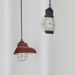 Modern Bedrukt Gordijn Op Maat Gemaakt, Kroonluchterpatroon, Verduisterend Voor De Woonkamer