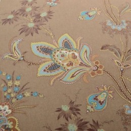 Amerikaanse Stijl Voile Gordijn Op Maat Gemaakt Gordijnpaneel Bruine Bloemenprint