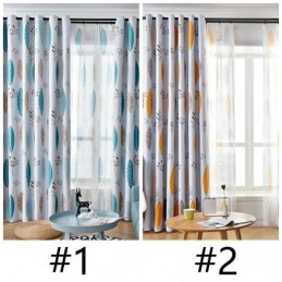 Verduisteringsgordijn Op Maat Gemaakt Gordijn Met Nordic Leaf-Print