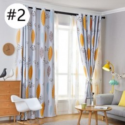 Verduisteringsgordijn Op Maat Gemaakt Gordijn Met Nordic Leaf-Print