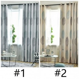 Verduisteringsgordijn Op Maat Gemaakt Gordijn Met Nordic Leaf-Print