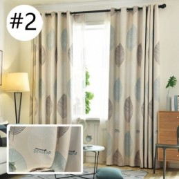Verduisteringsgordijn Op Maat Gemaakt Gordijn Met Nordic Leaf-Print