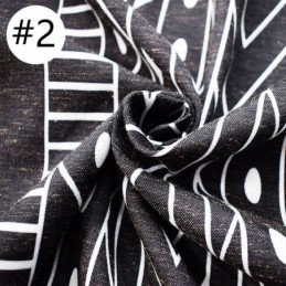 Geometrische Printgordijnen, Halfverduisterend, Met Kwastjes, Katoenen Linnen Gordijn Voor De Woonkamer