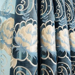 Chenillegordijn Op Maat Gemaakt Gordijn Europese Stijl Bloemenborduurwerk