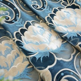 Chenillegordijn Op Maat Gemaakt Gordijn Europese Stijl Bloemenborduurwerk