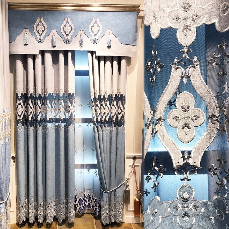 Chenillegordijn Op Maat Gemaakt Gordijn Europese Stijl Bloemenborduurwerk
