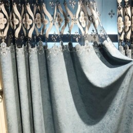 Chenillegordijn Op Maat Gemaakt Gordijn Europese Stijl Bloemenborduurwerk