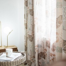 Modern Gordijn Op Maat Gemaakt Gordijn Katoen Print Bomen