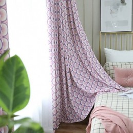 Modern Gordijn Op Maat Gemaakt, Katoenen Gordijn Met Visschubbenpatroon