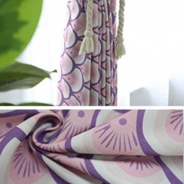 Modern Gordijn Op Maat Gemaakt, Katoenen Gordijn Met Visschubbenpatroon