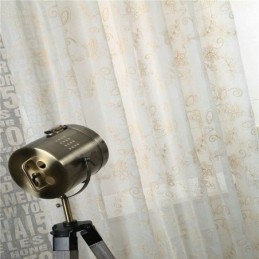 Eenvoudig Transparant Gordijn Op Maat Gemaakt Gordijn Met Abstracte Bloemenborduursels