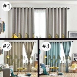 Nordic Gordijn Op Maat Gemaakt Gordijn Bladpatroon Polyester