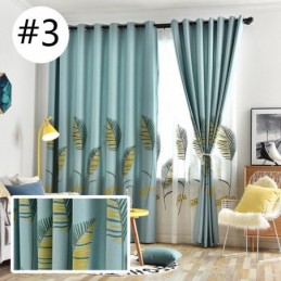 Nordic Gordijn Op Maat Gemaakt Gordijn Bladpatroon Polyester