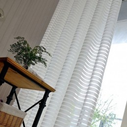 Modern Eenvoudig Transparant Gordijn Op Maat Gemaakt Gordijn Strepen Jacquard Woonkamer Studeerkamer Veelzijdige Stof