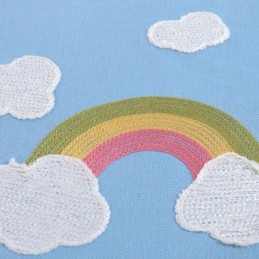 Schattige Cartoon Regenboog Verduisteringsgordijn Op Maat Gemaakt Voor Kinderkamer