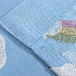 Schattige Cartoon Regenboog Verduisteringsgordijn Op Maat Gemaakt Voor Kinderkamer